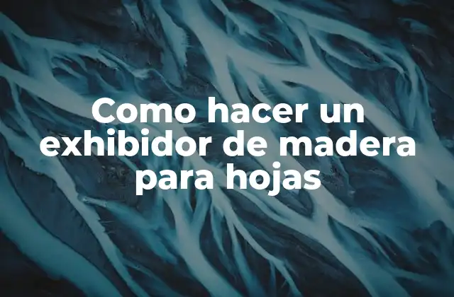 Como Hacer un Exhibidor de Madera para Hojas