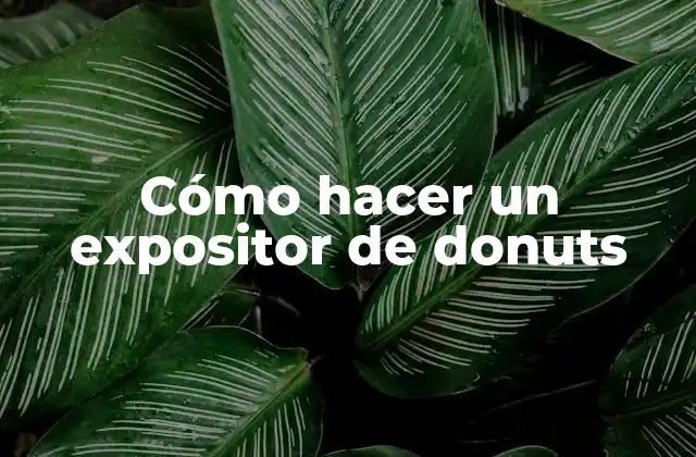 Cómo hacer un expositor de donuts
