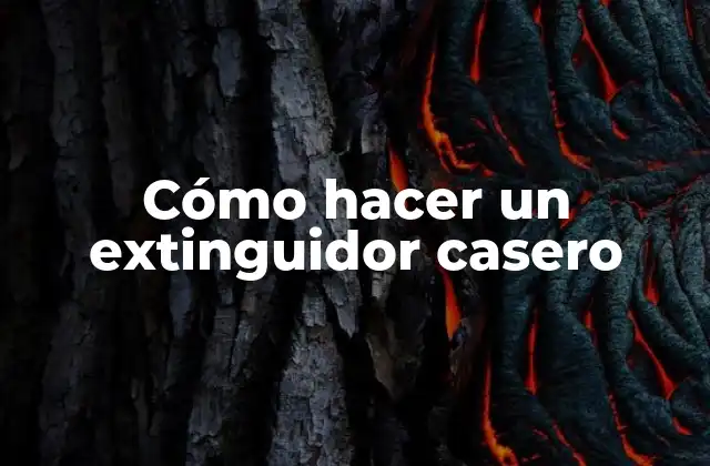 Cómo Hacer un Extinguidor Casero