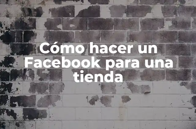 Cómo Hacer un Facebook para una Tienda