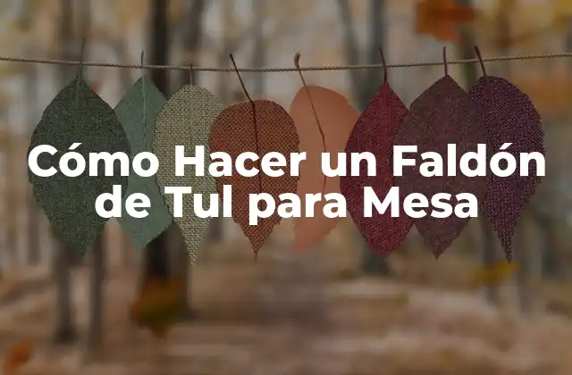 Cómo Hacer un Faldón de Tul para Mesa