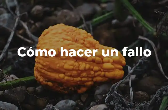 Cómo Hacer un Fallo