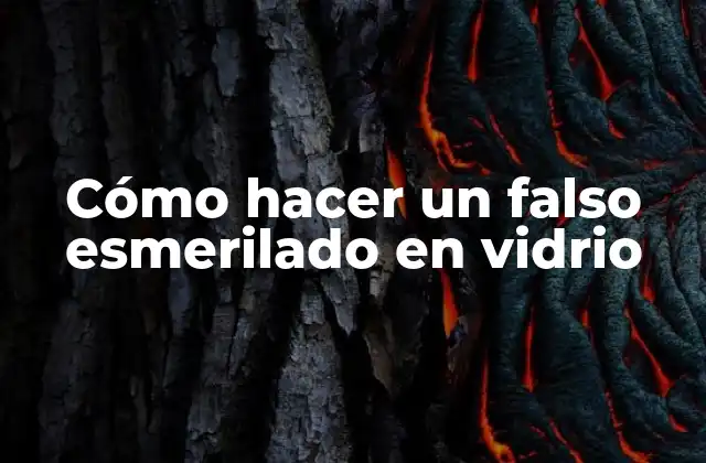 Cómo Hacer un Falso Esmerilado en Vidrio
