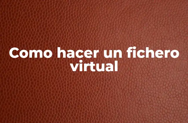 ¿Qué es un fichero virtual?