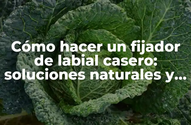 Cómo Hacer un Fijador de Labial Casero: Soluciones Naturales y Efectivas