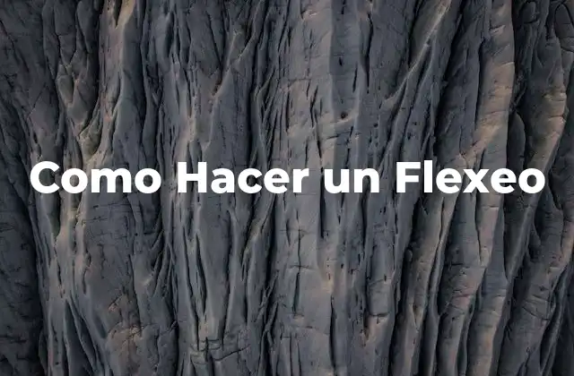 ¿Qué es un Flexeo?