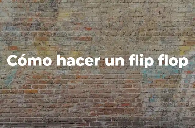 Cómo Hacer un Flip Flop