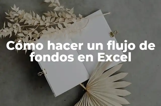Cómo Hacer un Flujo de Fondos en Excel