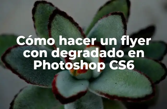 Cómo Hacer un Flyer con Degradado en Photoshop Cs6