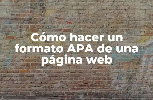 Cómo Hacer un Formato Apa de una Página Web