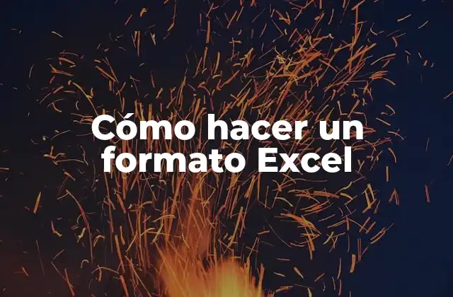 Cómo hacer un formato Excel