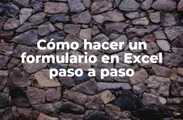 Cómo Hacer un Formulario en Excel Paso a Paso 2 Crear un formulario en Excel