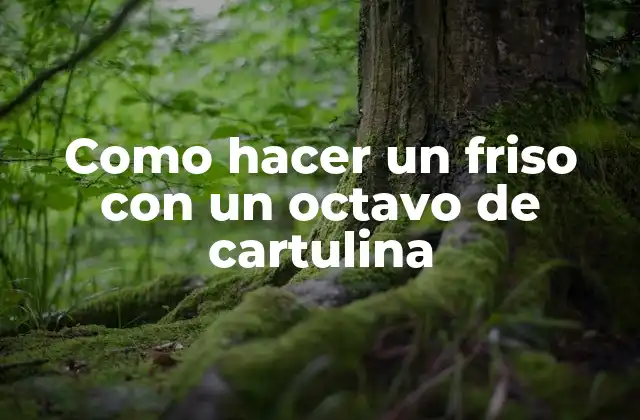 Como Hacer un Friso con un Octavo de Cartulina