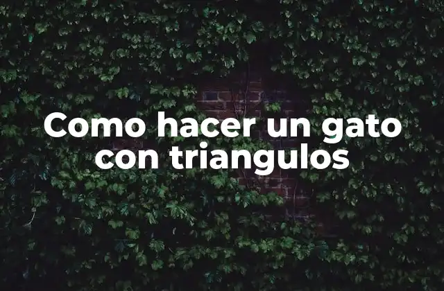 Como Hacer un Gato con Triangulos