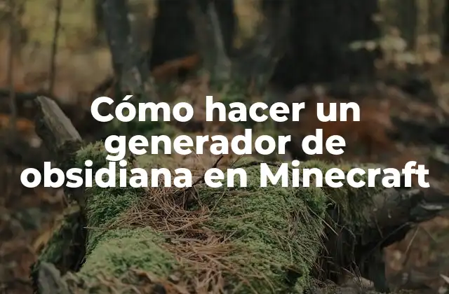 Cómo hacer un generador de obsidiana en Minecraft