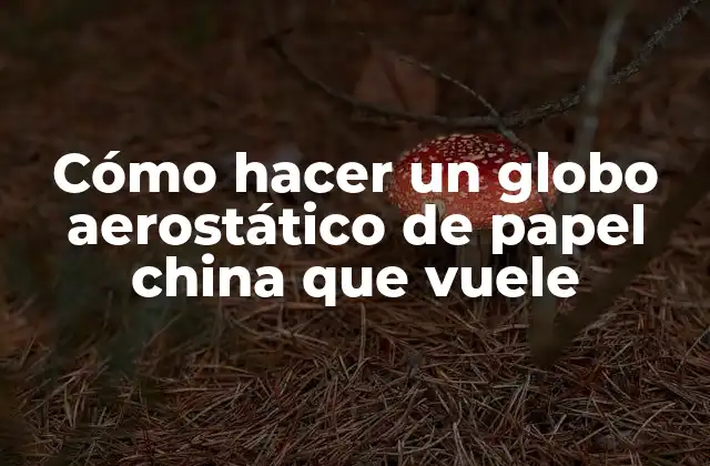 Cómo Hacer un Globo Aerostático de Papel China que Vuele