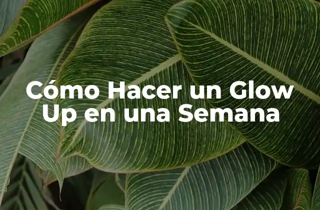 Cómo Hacer un Glow Up en una Semana