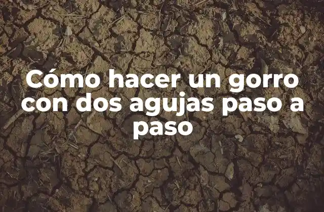 Cómo Hacer un Gorro con Dos Agujas Paso a Paso