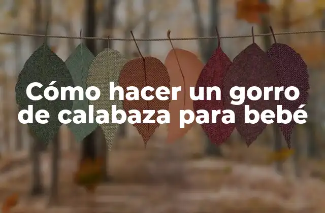 Cómo Hacer un Gorro de Calabaza para Bebé
