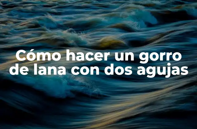Cómo Hacer un Gorro de Lana con Dos Agujas