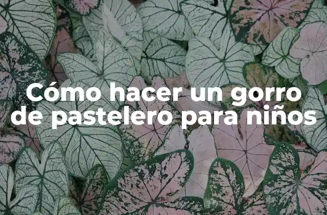 Cómo Hacer un Gorro de Pastelero para Niños