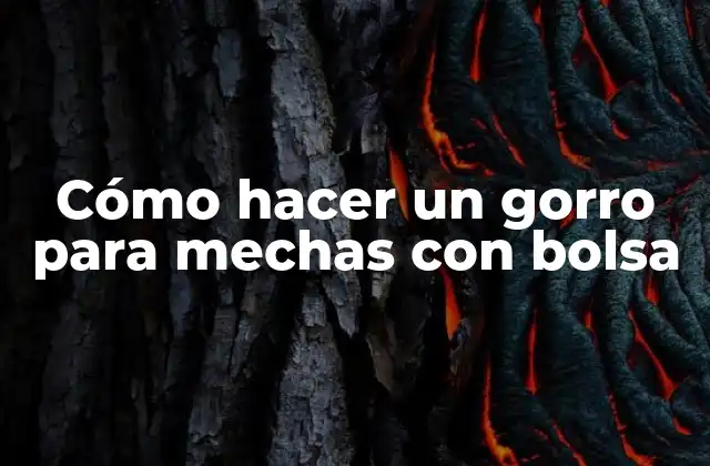 Cómo Hacer un Gorro para Mechas con Bolsa