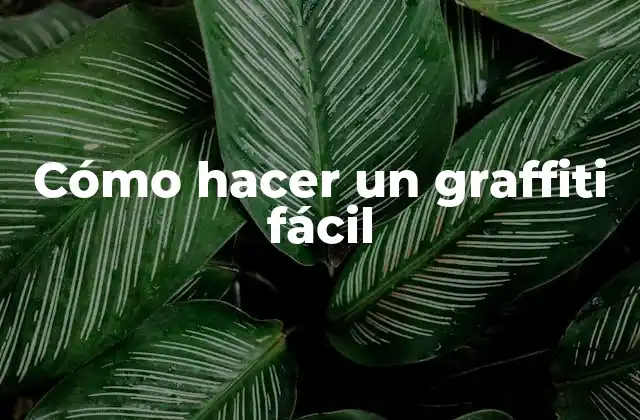 Cómo hacer un graffiti fácil