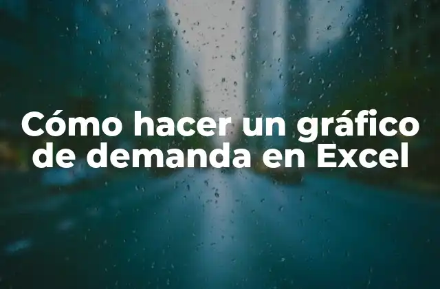 Cómo Hacer un Gráfico de Demanda en Excel