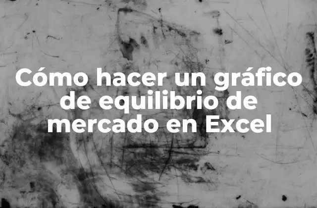 Cómo Hacer un Gráfico de Equilibrio de Mercado en Excel