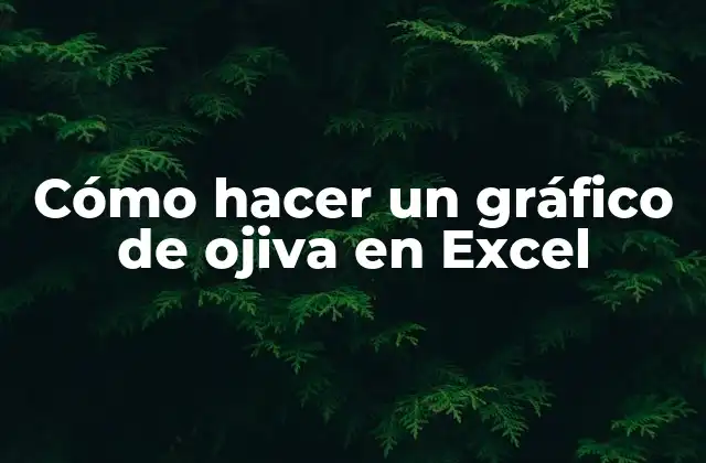 Cómo Hacer un Gráfico de Ojiva en Excel