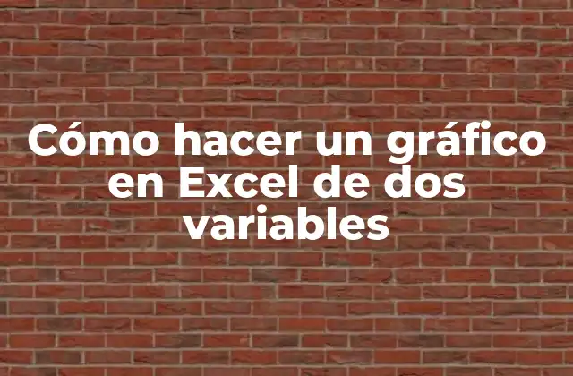 Cómo Hacer un Gráfico en Excel de Dos Variables