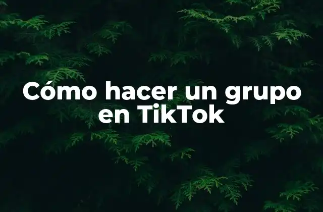 Cómo Hacer un Grupo en Tiktok