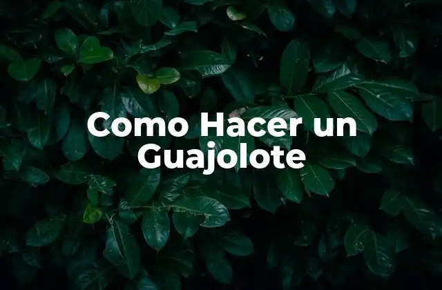 Como Hacer un Guajolote