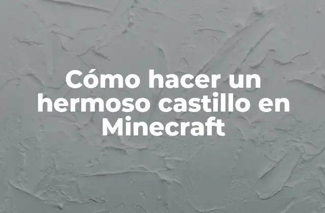 Cómo Hacer un Hermoso Castillo en Minecraft