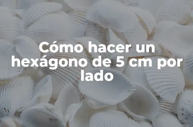 Cómo Hacer un Hexágono de 5 Cm por Lado