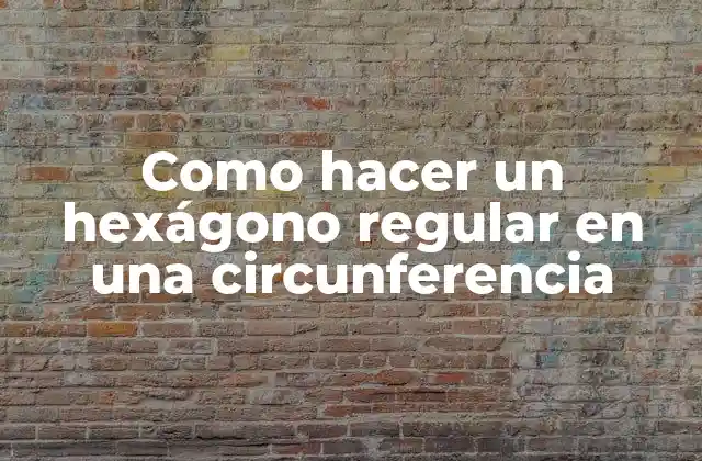 ¿Qué es un hexágono regular y cómo se dibuja en una circunferencia?