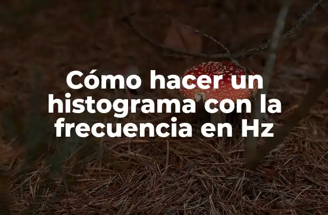 Cómo Hacer un Histograma con la Frecuencia en Hz