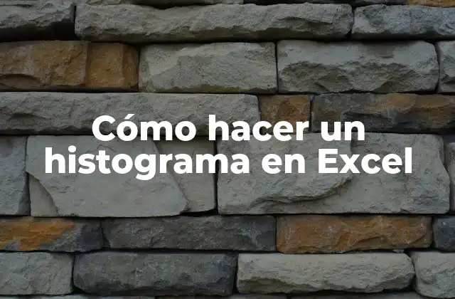 Cómo Hacer un Histograma en Excel