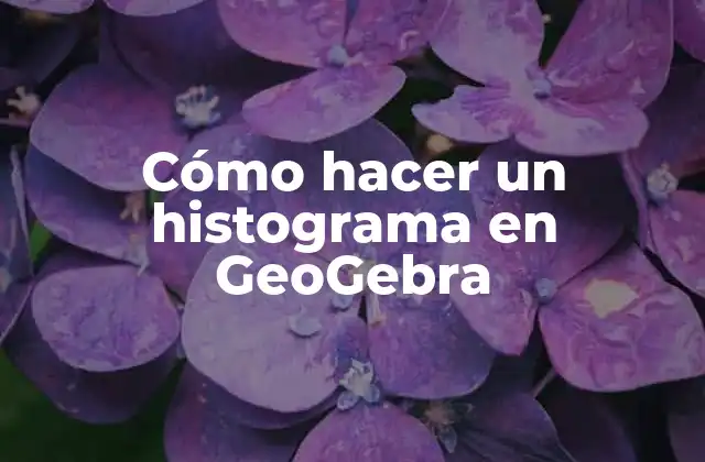 Cómo Hacer un Histograma en Geogebra