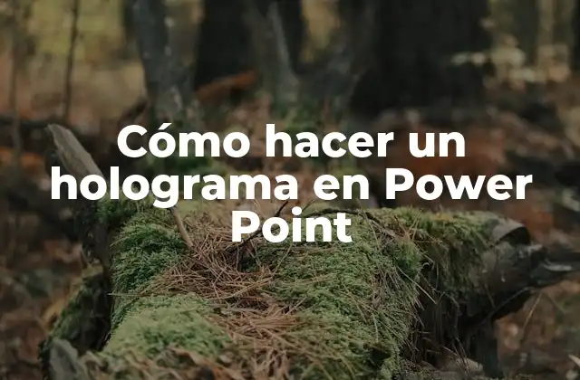 Cómo Hacer un Holograma en Power Point