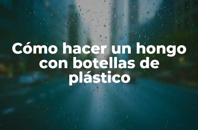 ¿Qué es un hongo con botellas de plástico?
