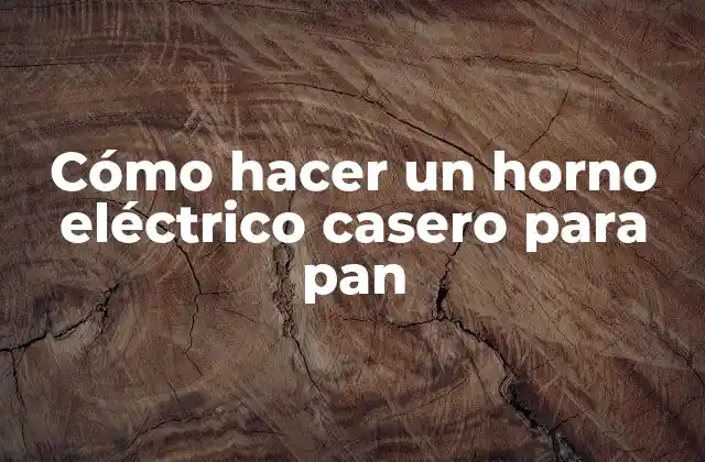 Cómo Hacer un Horno Eléctrico Casero para Pan