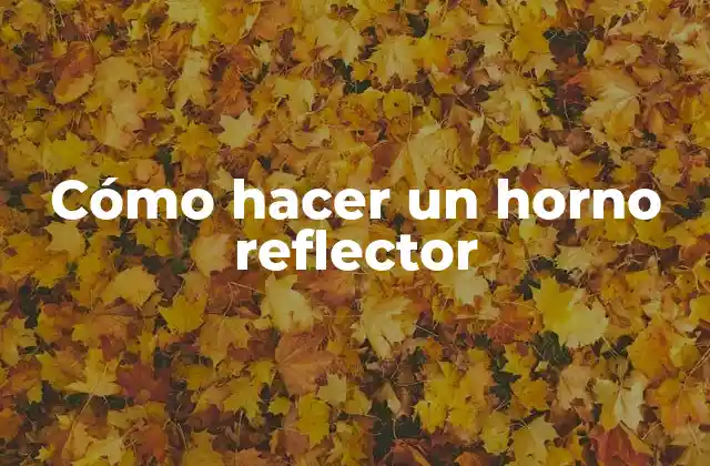 Cómo hacer un horno reflector