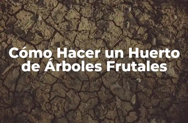 Cómo Hacer un Huerto de Árboles Frutales