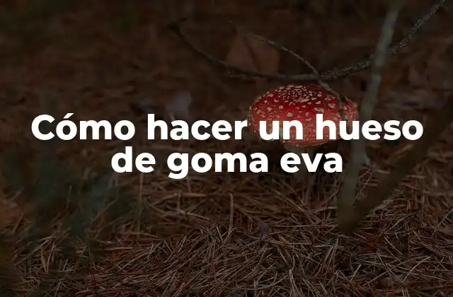 Cómo Hacer un Hueso de Goma Eva