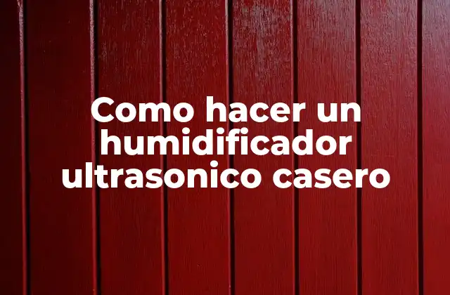 Como Hacer un Humidificador Ultrasonico Casero