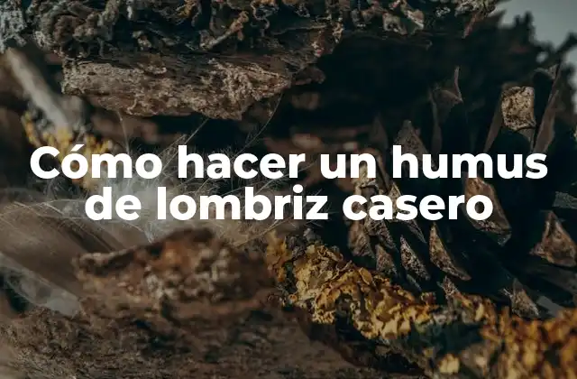 Cómo Hacer un Humus de Lombriz Casero