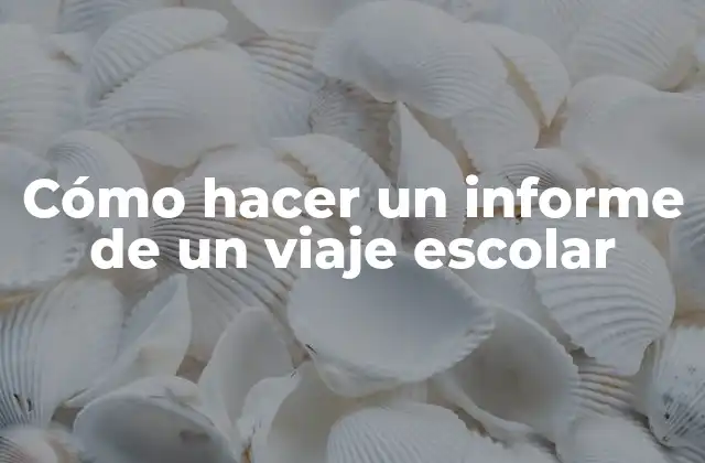 Cómo Hacer un Informe de un Viaje Escolar