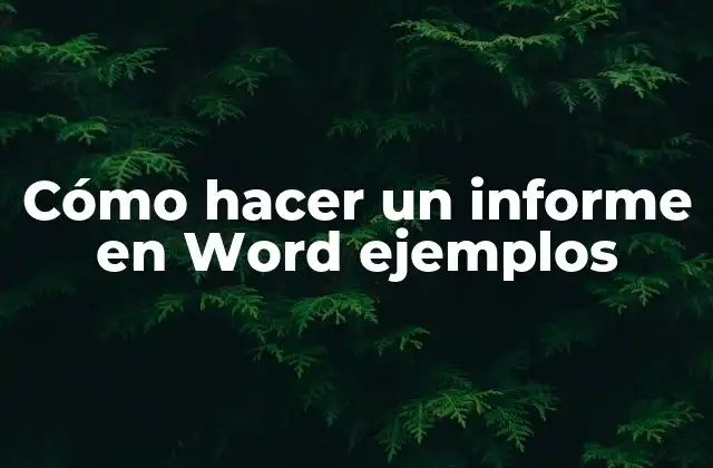 Cómo Hacer un Informe en Word Ejemplos 2 Cómo hacer un informe en Word ejemplos