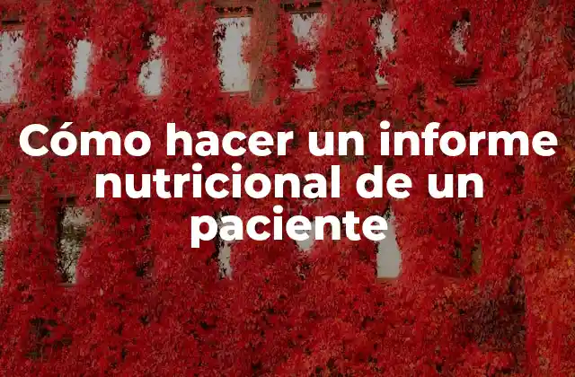 ¿Qué es un informe nutricional de un paciente?